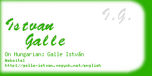 istvan galle business card